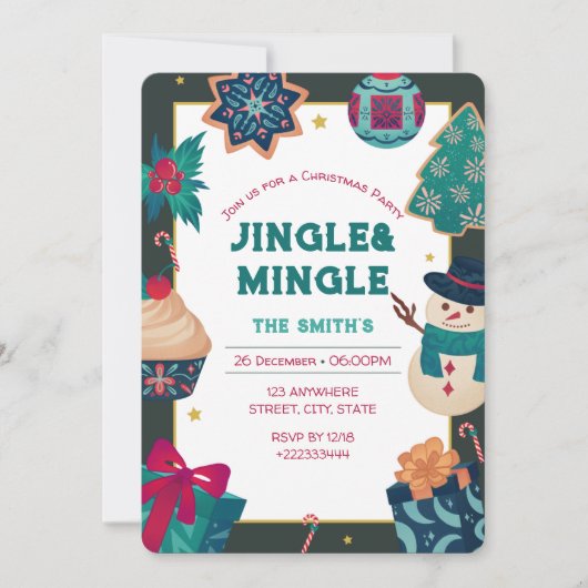 Invitation à la fête de Noël (Devant)