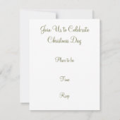 Invitation à la fête de Noël (Dos)