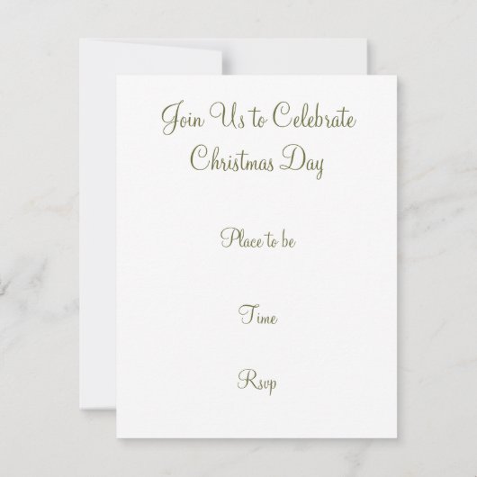 Invitation à la fête de Noël (Dos)