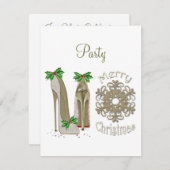 Invitation à la fête de Noël (Devant / Derrière)