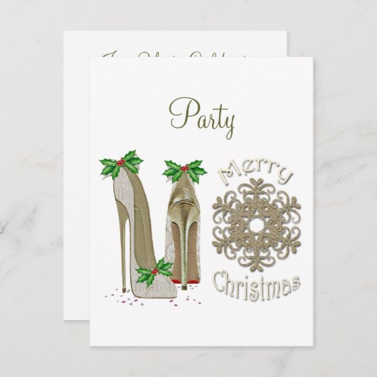 Invitation à la fête de Noël (Devant / Derrière)