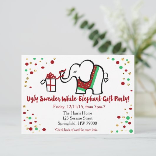 Invitation à la fête de Noël (Debout devant)