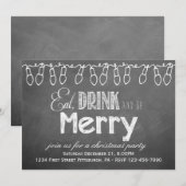 Invitation à la fête de Noël (Devant / Derrière)