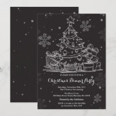 Invitation à la fête de Noël (Devant / Derrière)
