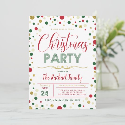 Invitation à la fête de Noël (Debout devant)