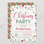 Invitation à la fête de Noël (Devant / Derrière)