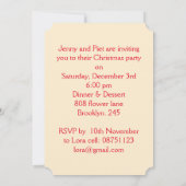 Invitation à la fête de Noël (Dos)