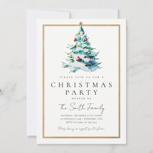 Invitation à la fête de Noël (Devant)