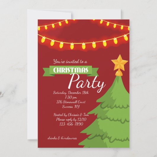 Invitation à la fête de Noël (Devant)