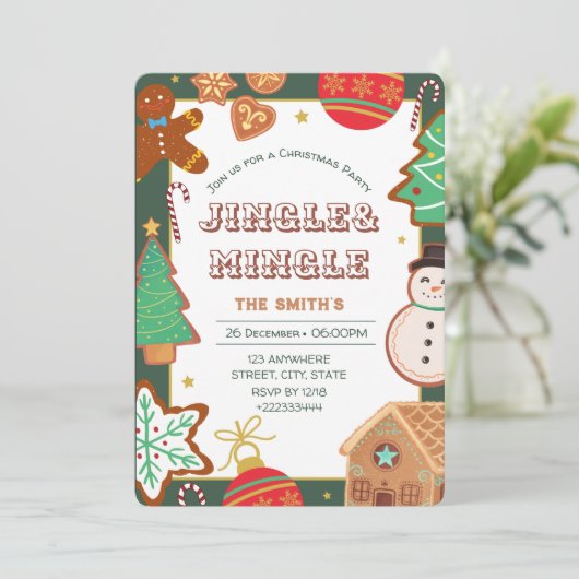 Invitation à la fête de Noël (Debout devant)