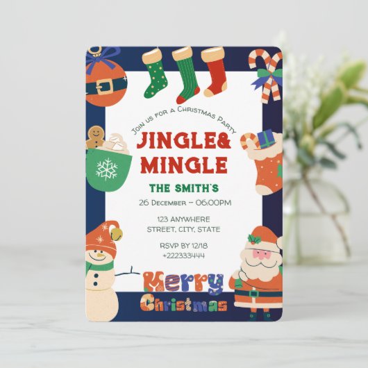 Invitation à la fête de Noël (Debout devant)