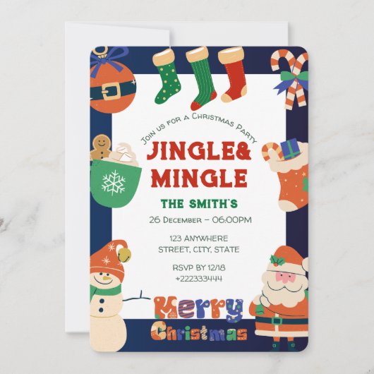 Invitation à la fête de Noël (Devant)