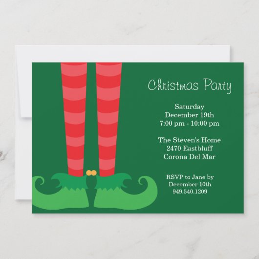 Invitation à la fête de Noël (Devant)