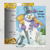 Invitation à la fête de Noël 2 (Devant / Derrière)