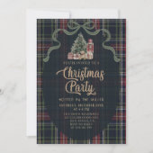 Invitation à la fête de Noël à carreaux Prépa (Devant)