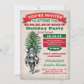 Invitation à la fête de Noël à l'ancienne (Devant)