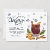 Invitation à la fête de Noël à l'aquarelle (Devant)