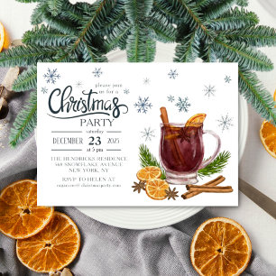 Invitation à la fête de Noël à l'aquarelle