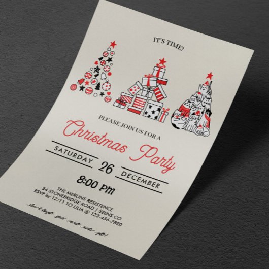 Invitation à la fête de Noël | Arbres de Noël