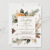 Invitation à la fête de Noël au bureau, botanique (Devant)