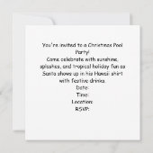 Invitation à la fête de Noël au pool Santa (Dos)