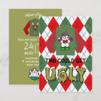 Invitation à la fête de Noël au pull moche