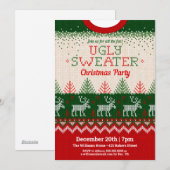 Invitation à la fête de Noël au pull moche (Devant / Derrière)