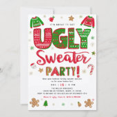 Invitation à la fête de Noël au pull moche (Devant)