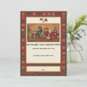 Invitation à la fête de Noël au pull moche (Debout devant)