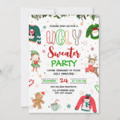 Invitation à la fête de Noël au pull moche, Noël (Devant)