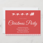 Invitation à la fête de Noël australienne Kangouro (Devant)