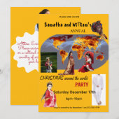 Invitation à la fête de Noël autour du monde (Devant / Derrière)
