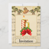Invitation à la fête de Noël aux bougies (Devant)