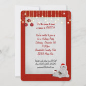 Invitation à la fête de Noël avec gobelet rouge (Dos)