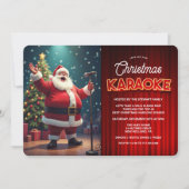 Invitation à la fête de Noël avec karaoke (Devant)