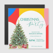 Invitation à la fête de Noël avec motif abstrait (Devant / Derrière)