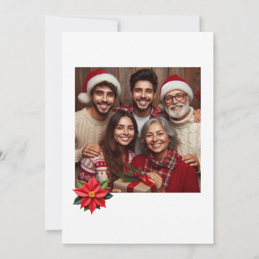 Invitation à la fête de Noël avec photo (Dos)