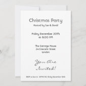 Invitation à la fête de Noël avec Tree Purple (Dos)