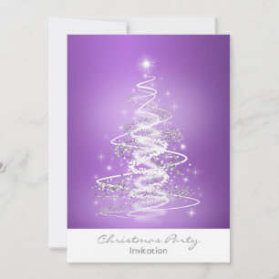 Invitation à la fête de Noël avec Tree Purple