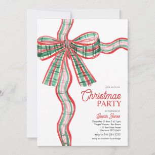 Invitation à la fête de Noël avec un nœud