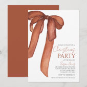 Invitation à la fête de Noël avec un nœud (Devant / Derrière)