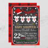 Invitation à la fête de Noël Baby shower (Devant / Derrière)