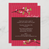 Invitation à la fête de Noël Berry Branch (Devant / Derrière)