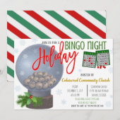 Invitation à la fête de Noël Bingo (Devant / Derrière)