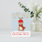 Invitation à la fête de Noël bleu clair (Debout devant)