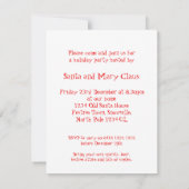 Invitation à la fête de Noël bleu clair (Dos)