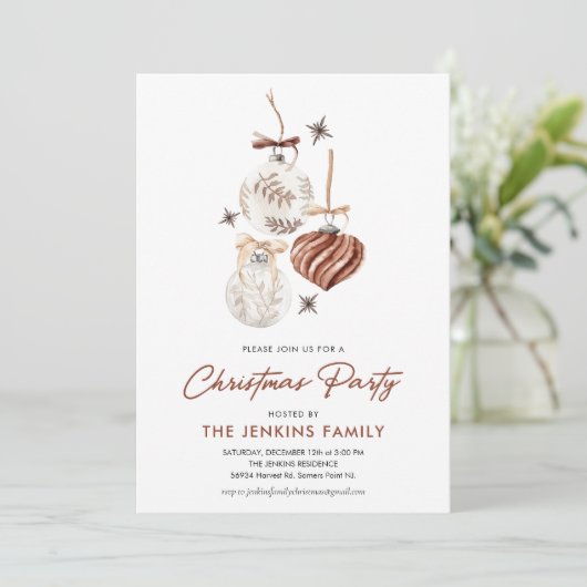 Invitation à la fête de Noël Boho (Debout devant)