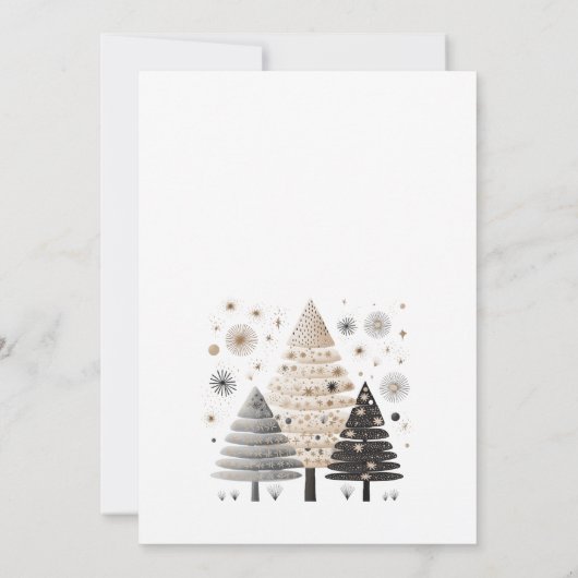 Invitation à la fête de Noël Boho (Dos)