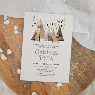Invitation à la fête de Noël Boho