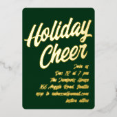 Invitation à la fête de Noël Bold Gold (Recto)